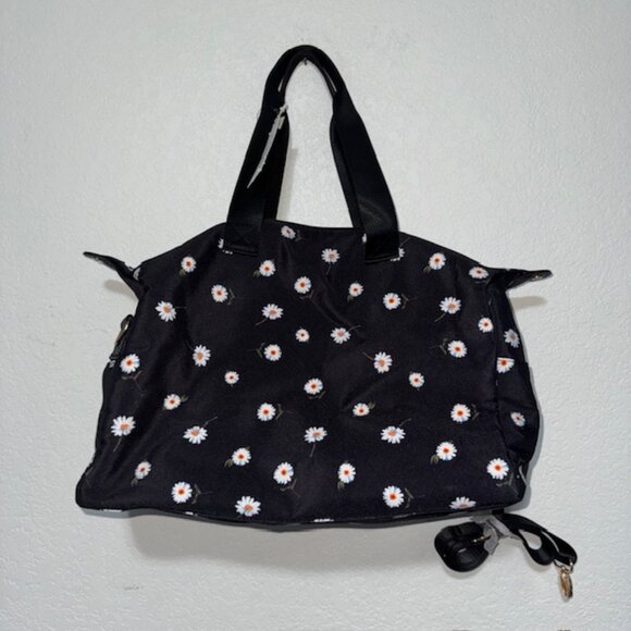 NEW Alice + Olivia Daisy‎ Duffel Bag Travel Shoulder Strap hippie boho Weekend - Picture 3 of 11